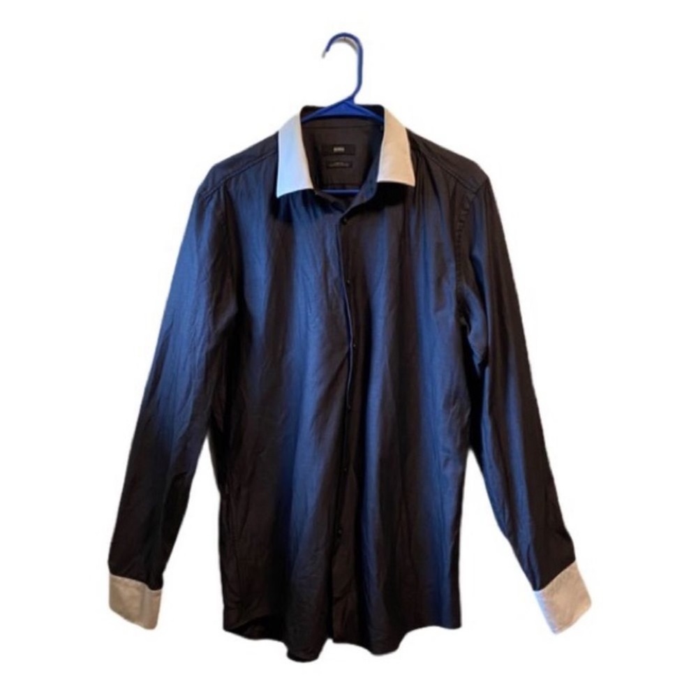 Huge Boss White Trim Dress Shirt